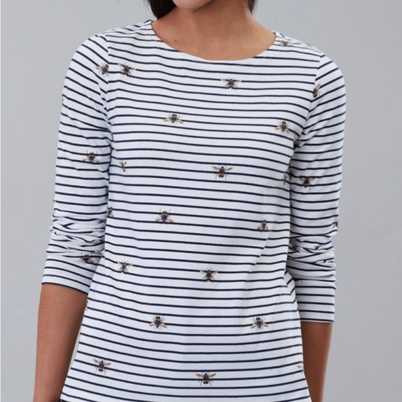 Joules Harbour Bee Print Long Sleeve Tee - Picture 2 of 14